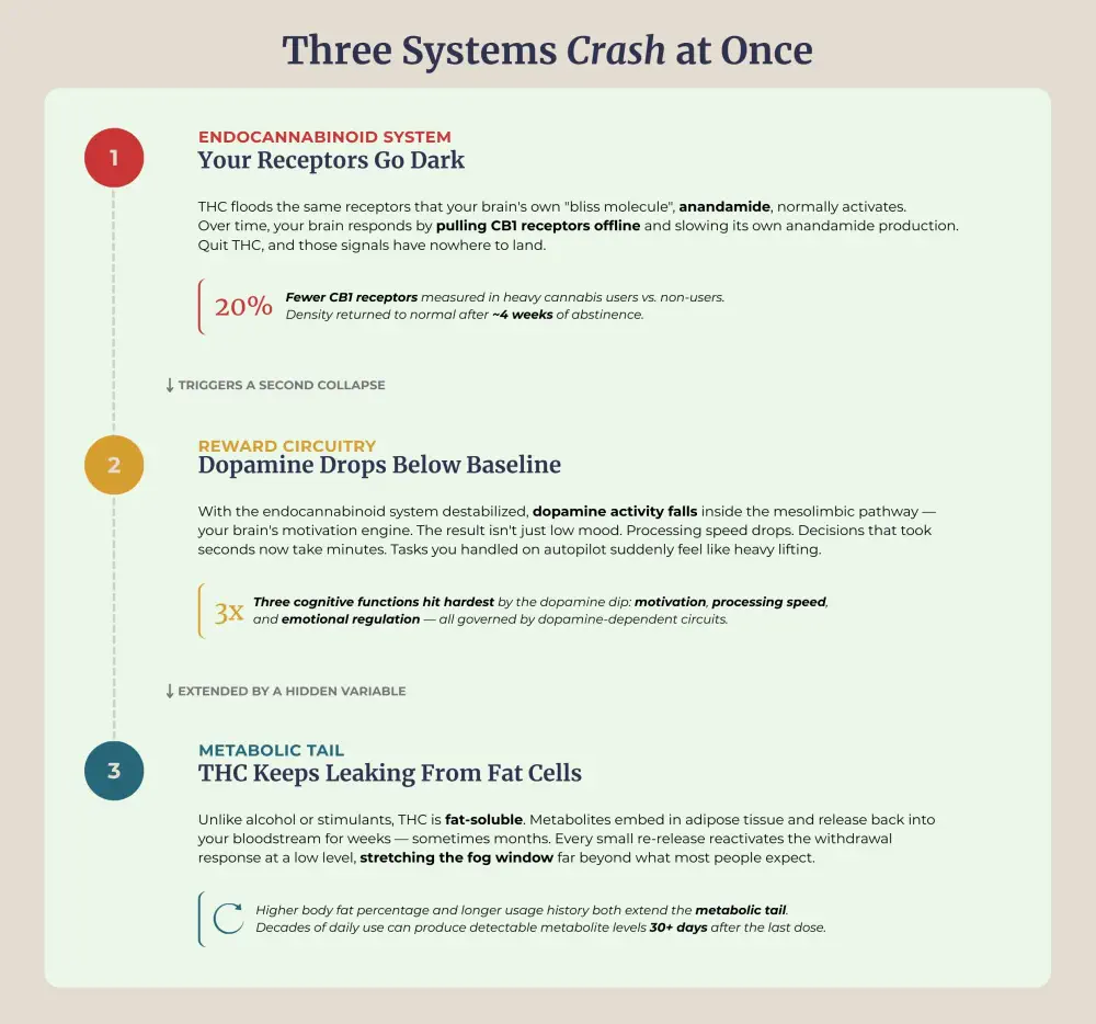 THC impact on brain receptors
