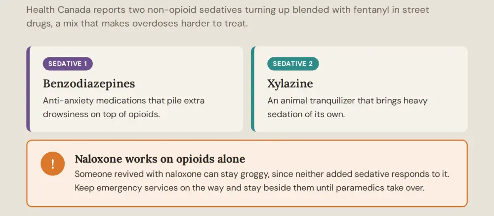 Benzodiazepines and xylazine